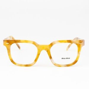 NEW Miu Miu MU06XV 13U1O1 Havana Cream Square Unisex Eyeglasses 0MU 06XV